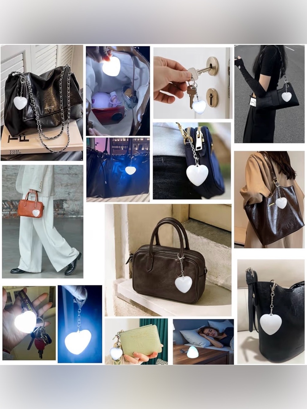 Rechargeable Heart Purse Light ,LED for Purse with Automatic Sensor - Picture 7 of 8